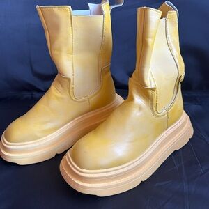 Yellow Platform Boots